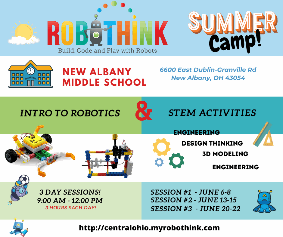 RoboThink STEM Summer Camp New Albany Session 3 Robothink Central